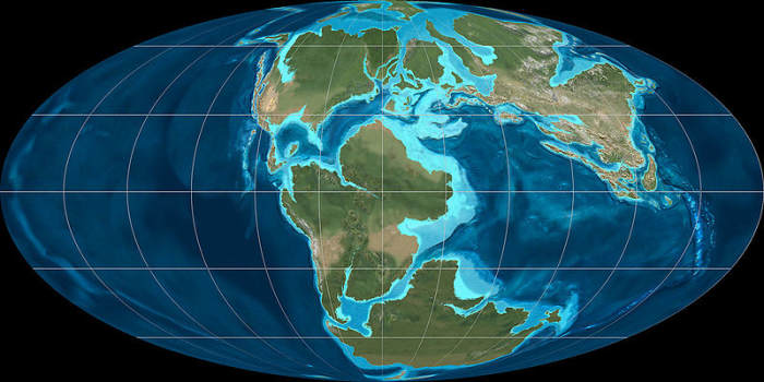 By the Mid Jurassic, Pangea had begun to break up. This is one of the main factors behind the incredible diversity of the dinosaurs, as each continent evolved its own unique set of fauna and flora.