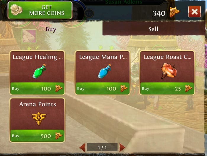 The Arena Point token costs 500 Honor Points. OAC online PvP.