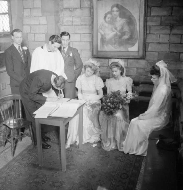 Parish Priest- the work of the Vicar of St Mark's Church, Victoria Docks, Silvertown, London, England, UK, 1944