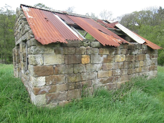 Lineside buildings feature strongly on layouts. This one is between the old route and the Deviation route on the NYMR near Beck Hole