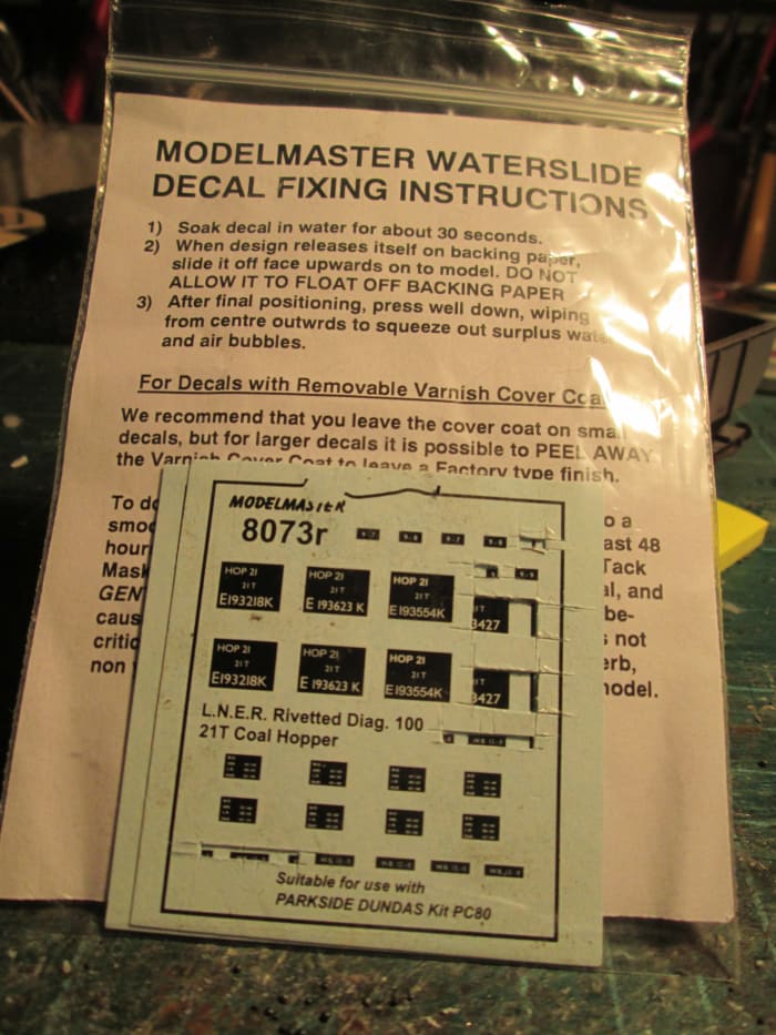 TOPS wagon numbering - for pre-TOPS blank out 'HOP21' at the top of the black box and the 'K' at the end of the number