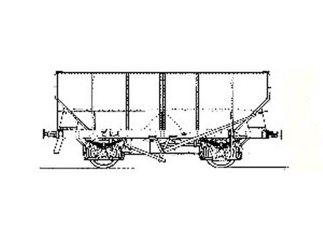 What looks like a works drawing of the LNER Diagram 1/100 21 ton riveted steel hopper wagon