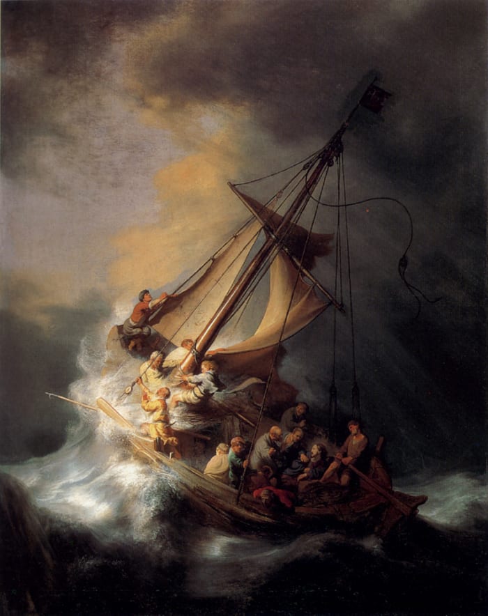 At the height of the storm, at the point where the very lives of his disciples were threatened, where was Jesus?