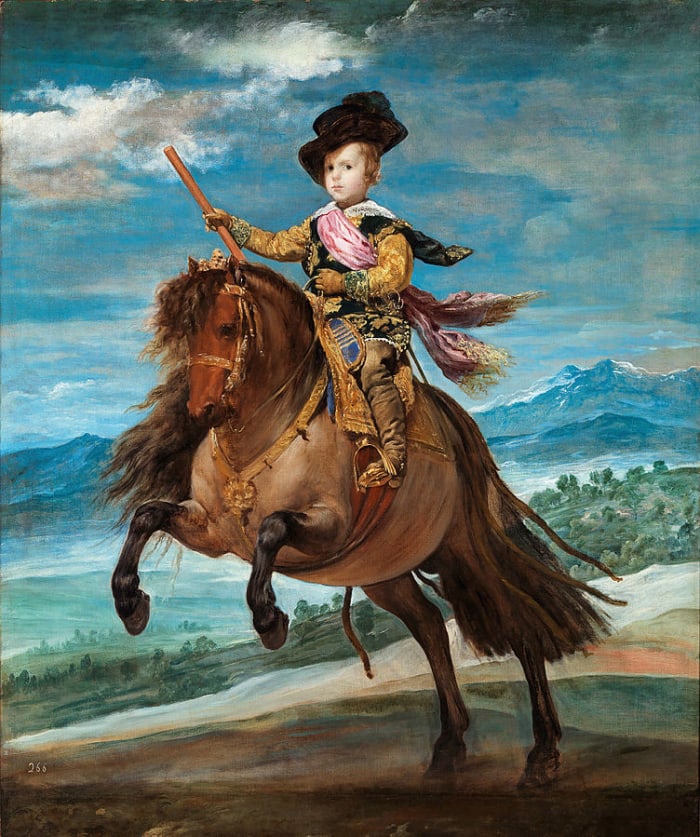 Prince Baltasar Carlos, Equestrian - 1634-35 by Velazquez in the Prado Museum