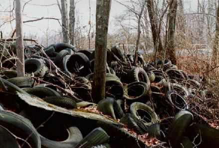 The tires of the cars create an unforeseen environmental hazard and gridlock in processing and recycling them
