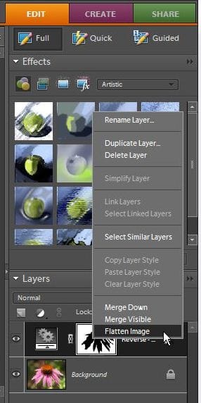 Once everything is highlighted and perfect, then flatten it! Then voila! Your picture is finished.