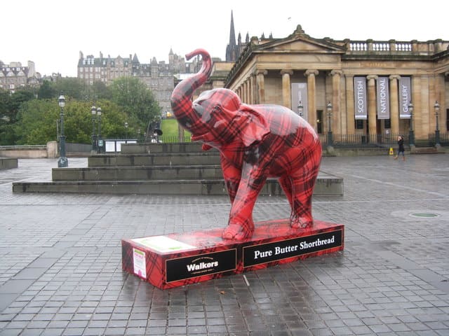 Tartan Elephant at the Scottish National Gallery