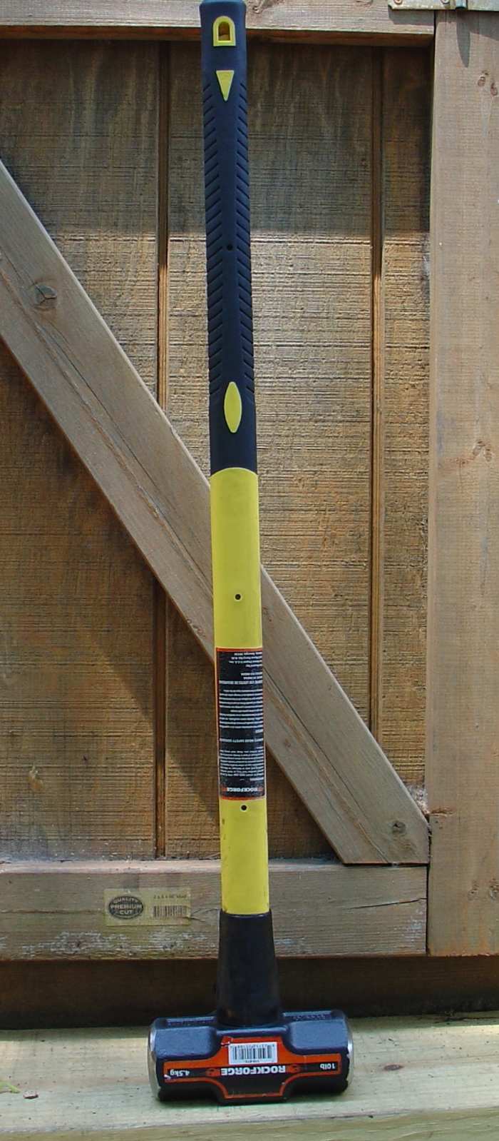 This was the 10-pound hammer; I really like the design. Much better than the wooden handles I used as a teen!