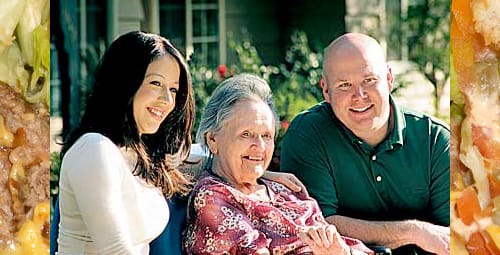 Lynsi Martinez (In-N-Out heir), Grandmother Esther Snyder, and Executive Mark taylor. Photo OC Register