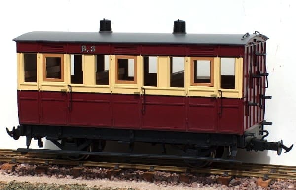 Accucraft UK Isle of Man Railway 4-wheeled carriage for G scale garden railways - image Accucraft/TrackShack