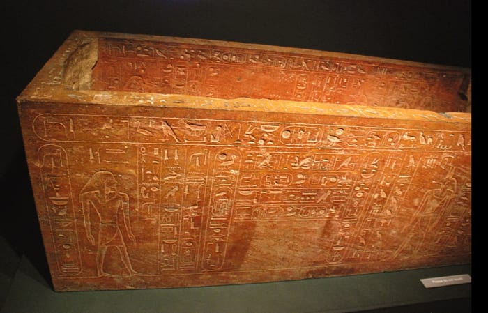 This beautiful quartzite sarcophagus was created by Hatshepsut and used to bury her late father, Thutmose I