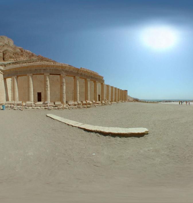 Hatshepsut's mortuary temple at Deir-le-Bahri, designed by Senemut, her vizier, and it was the first complex built on the site she choose, which would become the Valley of the Kings