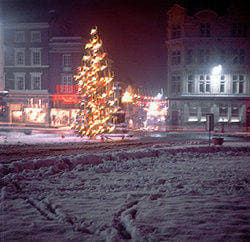 The Christmas tree near Windsor Castle during "The Great Freeze." Image courtesy Royal Windsor Website.com.
