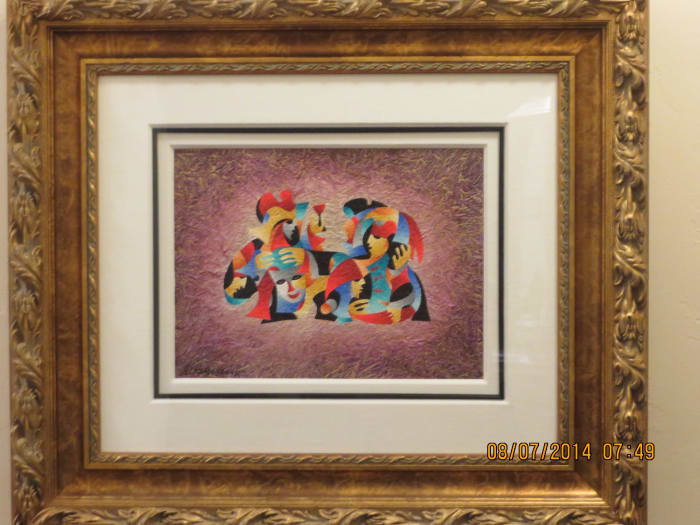 "OFFICER'S CELEBRATION", ANATOLE KRASNYANSKY, Acrylic and watercolor on handmade Japanese paper (2008) - 201301- Norwegian Epic
