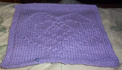 A beautiful purple heart pattern, but you can knit it for your sweetie in whatever color you desire!