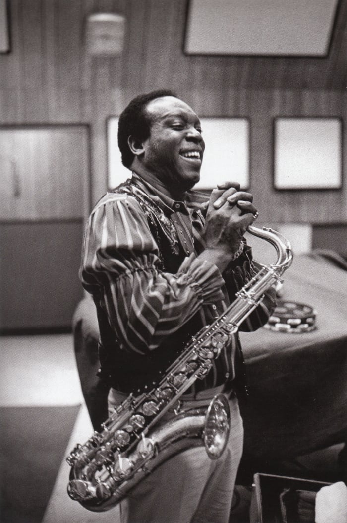 King Curtis at an Aretha Franklin recording Session in either New York or Los Angeles. He was killed by being stabbed whilst trying to stop a fight between two Puerto Rican men. .