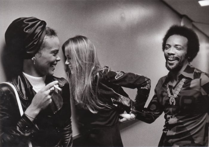Quincy Jones and Peggy Lipton backstage at the Duke Ellington tribute at CBS TV studios, Los Angeles, 1972