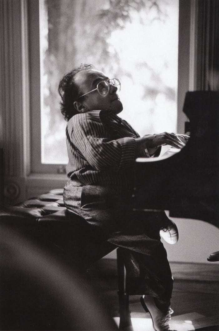 Michel Petruciani at Ken Schuberts house in the late 1980s. Michel was dwarf and an incredible piano player. He accessed the pedals by placing blocks on them.