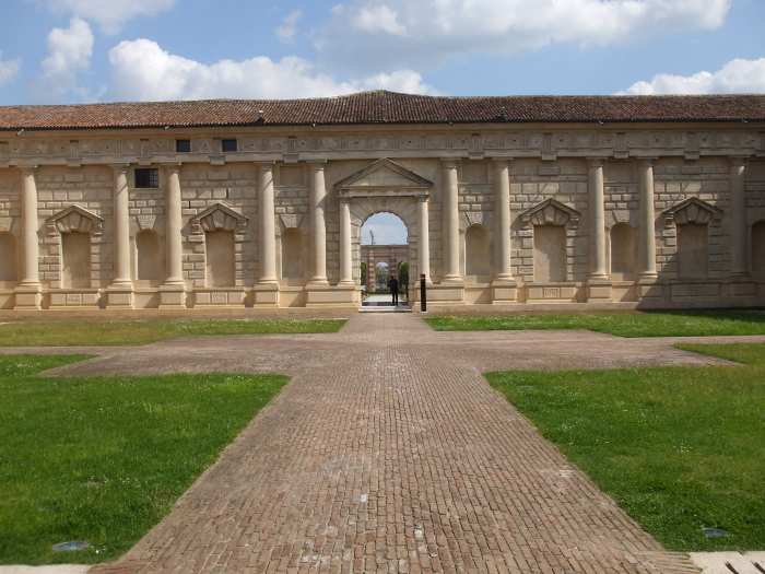 Inside the courtyard