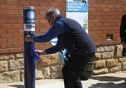 Filler Up Station in Bundanoon, New South Wales, Australia - eliminate bottled water - reuse and save the environment