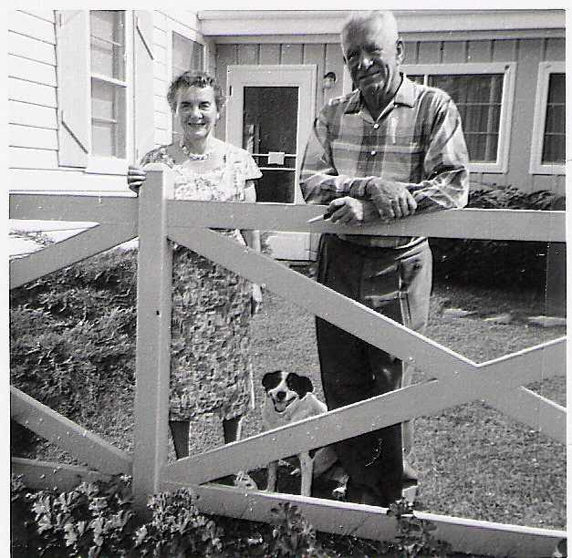 My grandparents moved with us from Wisconsin to McAllen. Here they are in Wisconsin. I took this photo with my first Brownie camera.