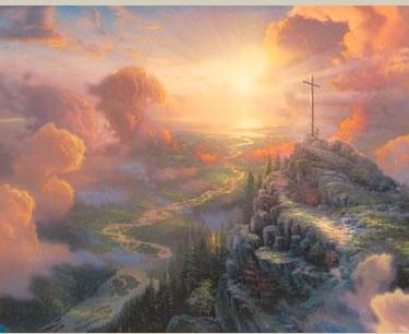 "Sometimes art is born of inspiration and sometimes of destiny. In the case of my epic painting The Cross I felt both". T Kinkade.