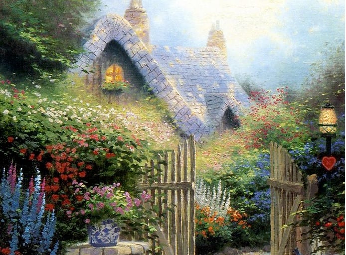 Welcome to my Edna Walling garden. Can you smell the jonquils! See how the bees murmer around the blossoms. Walk barefoot on the lawn while the dew is fresh. See the footprints.