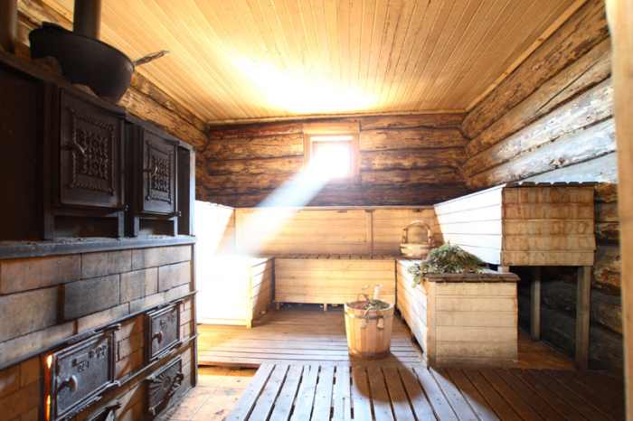 This is what a traditional Russian sauna looks like