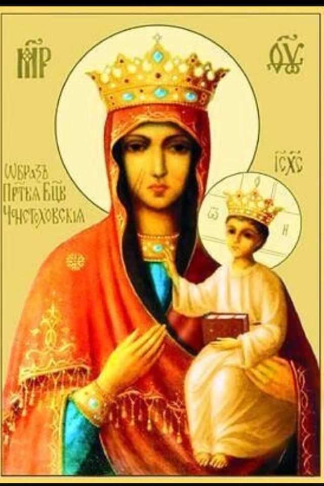 Ukrainian depiction of Theotokos of Częstochowa copied right down to the two slash marks on her right cheek.