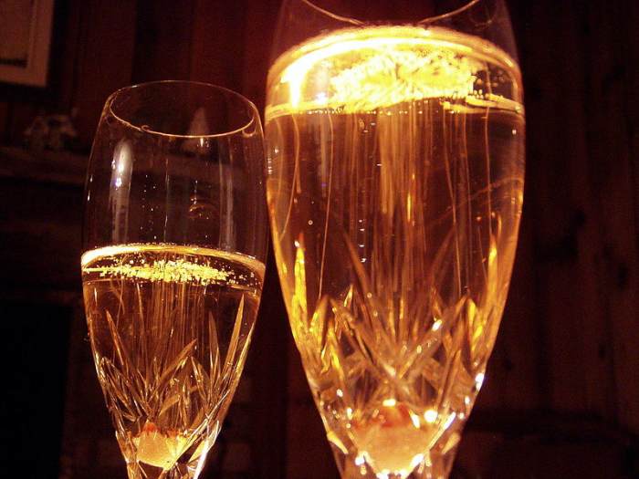 A Midnight toast with Champagne