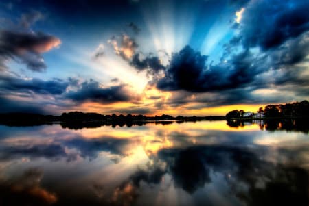 This is an example of an HDR shot. This type of picture is not possible without using a wide range of bracketing on the camera.