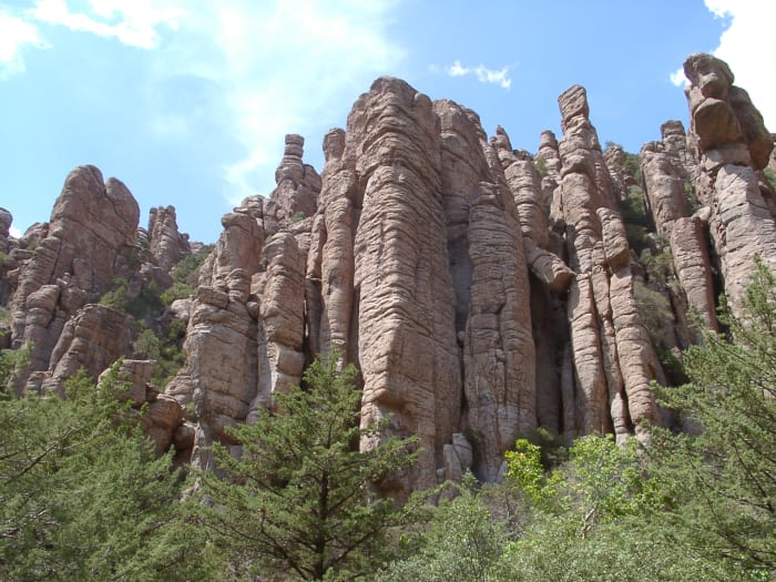 Stone columns and hoodoos stand watch like brave warriors - a fitting monument to the Apache warriors of the past.