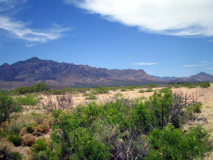 Chiracahua Mountains and San Simon Valley in southeastern Arizona. Apache land where Lozen once roamed.