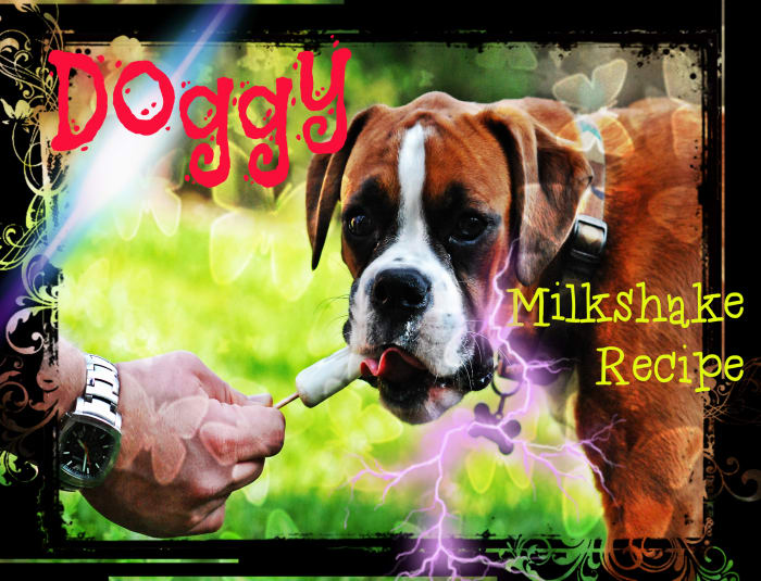 Doggy Milkshake recipes are a great dessert for our four legged friends, and this one is MOSTLY lactose free!!!
