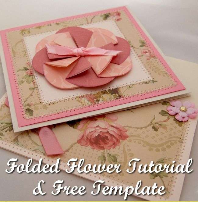 Easy Folded Flower Tutorial and Free Template