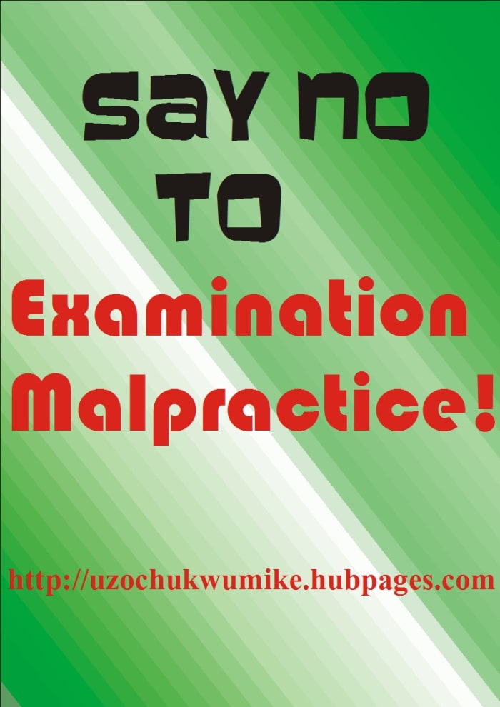 An illustration on rejecting and avoiding examination malpractice among students of various institutions.