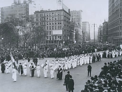 Women suffrage march in New York.