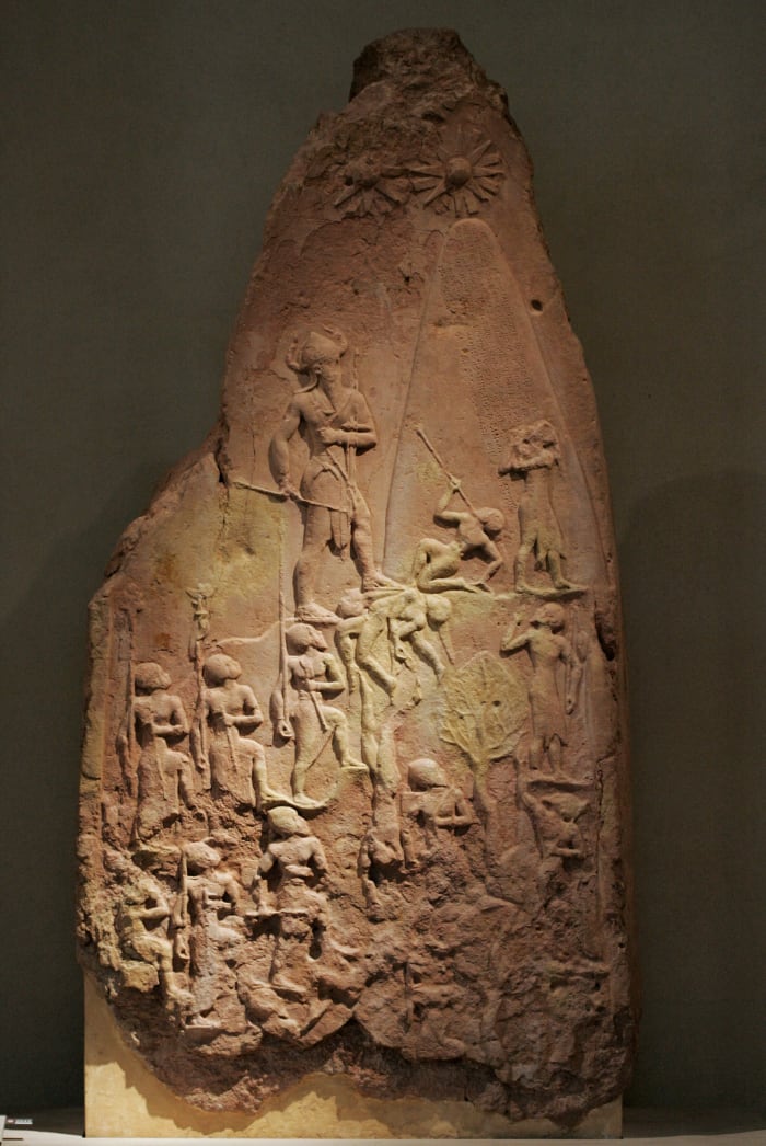 This is the victory Stele of Naram-Sin, great, great grandson of Sargon of Akkad, the founder of the Arkaddian Empire.