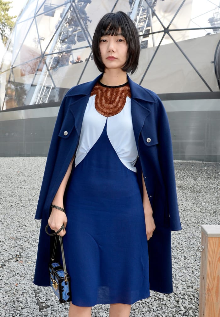 South Korean actress Bae Doo Na in Paris, France during an event for Louis Vuitton (March 2015).