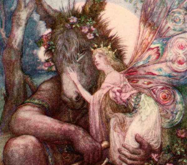 Here we show a portion of 'O how I love you! how I dote upon you!' - it is from the suite prepared by Frank C Pape published in "Tales from Shakespeare" (1923).