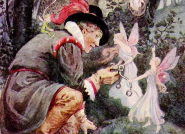 Here we show a portion of 'The Boy and His Wages' - it is from the suite prepared by Frank C Pape published in "Robin Hood and Other Stories of Yorkshire" (1915).