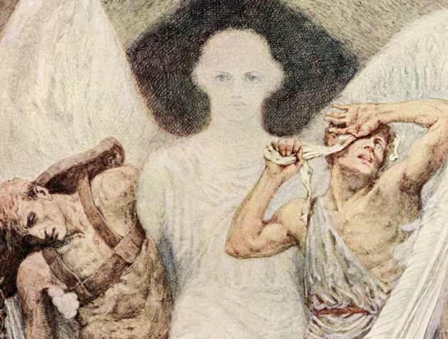 Here we show a portion of 'The Lord openeth the eyes of the blind: the Lord raiseth them that are bowed down' - it is from the suite prepared by Frank C Pape published in ''The Book of Psalms'' (1912).
