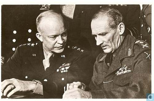 Ike and Monty were deep in conversation when this picture was taken to show the two leaders did discuss their moves, even if Monty at times grew hot under the collar