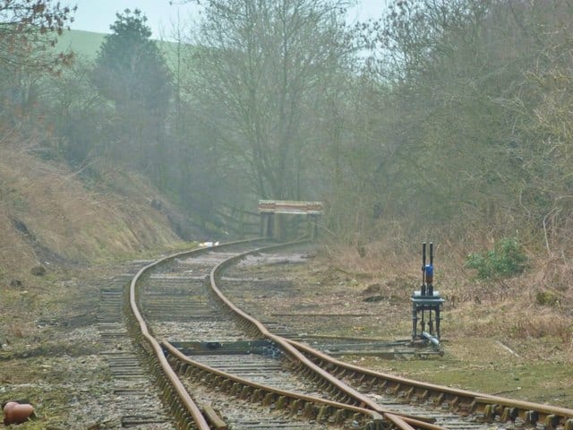 Battersby, the end of the line. This used to be the route via Ingleby to Stokesley. Now used by locomotives on tour trains to and from the NYMR for running round their stock. Part walkable, although much is now private land including Ingleby station