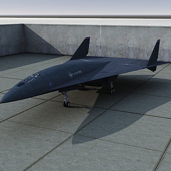 Notice the similarities between the Valkyrie above and the Blackbird below and realize that this plane has existed since the early 80s.