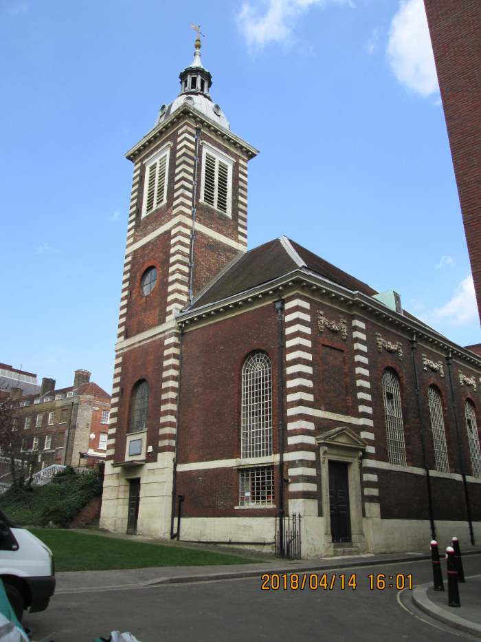 And now for something completely different: just off Queen Victoria Street is the church of St Benet, Paul's Wharf, a church with character and a touch of individuality, where services are held in Welsh.