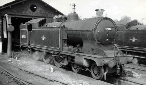 Class A8 69861 4-6-2 Tank locomotive rests at Malton mpd before returning home to Whitby. None of the class saw preservation, with efficient scrap dealers in the North