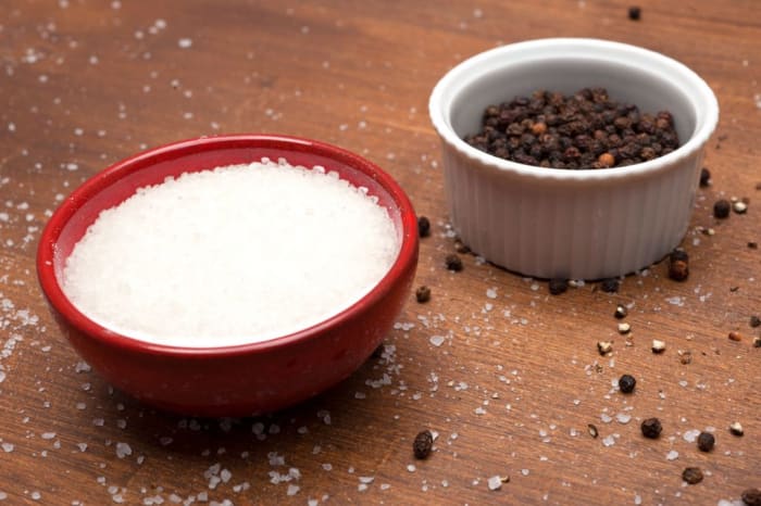 Good sea salt, kosher salt and black pepper or peppercorn is the only seasoning needed for high quality steak