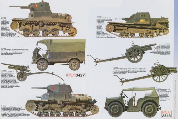Italian tanks were not match for British tanks. The unreliable Italian M 13/40 was called the "mobile coffin" by Axis forces.