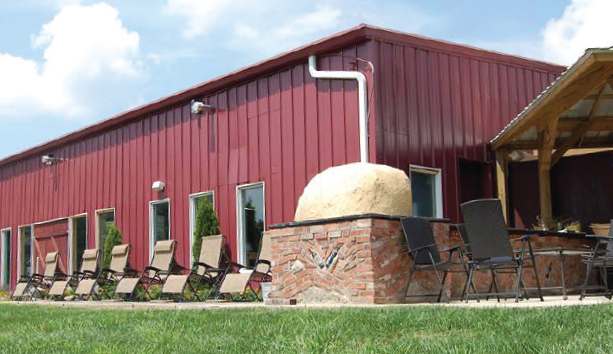 The tasting and event barn at Shawnee Vineyard near Eldon, Mo. in Lake of the Ozarks.